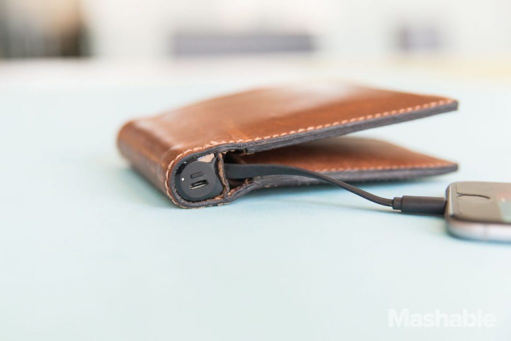 billetera cargador smartphone loqueva