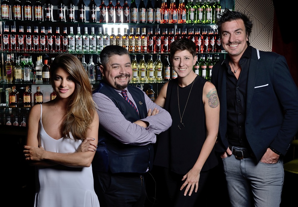 Agustina Casanova, Fedetico Cuco, Inés de los Santos y Joe Fernández el gran bartender