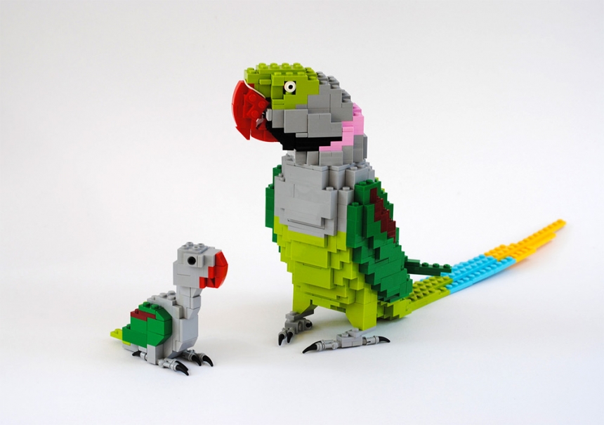 Felix Jaensch animales hechos con LEGO loqueva