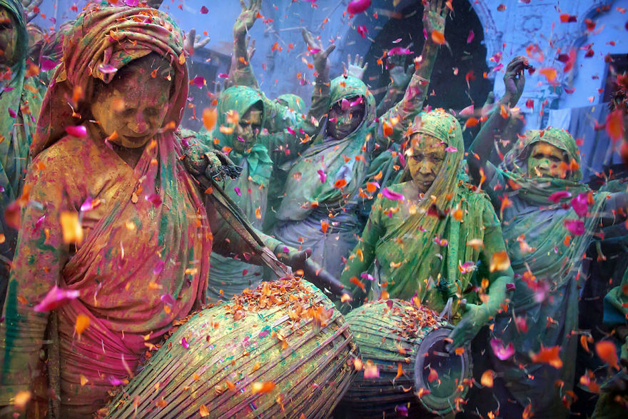 6 Celebraciones de Holi en Vrindavan, India