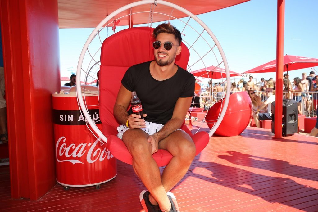 Nicolás Occhiato pasó por el Coca-Cola Point para conocer la nueva Coca-Cola Sin Azúcar