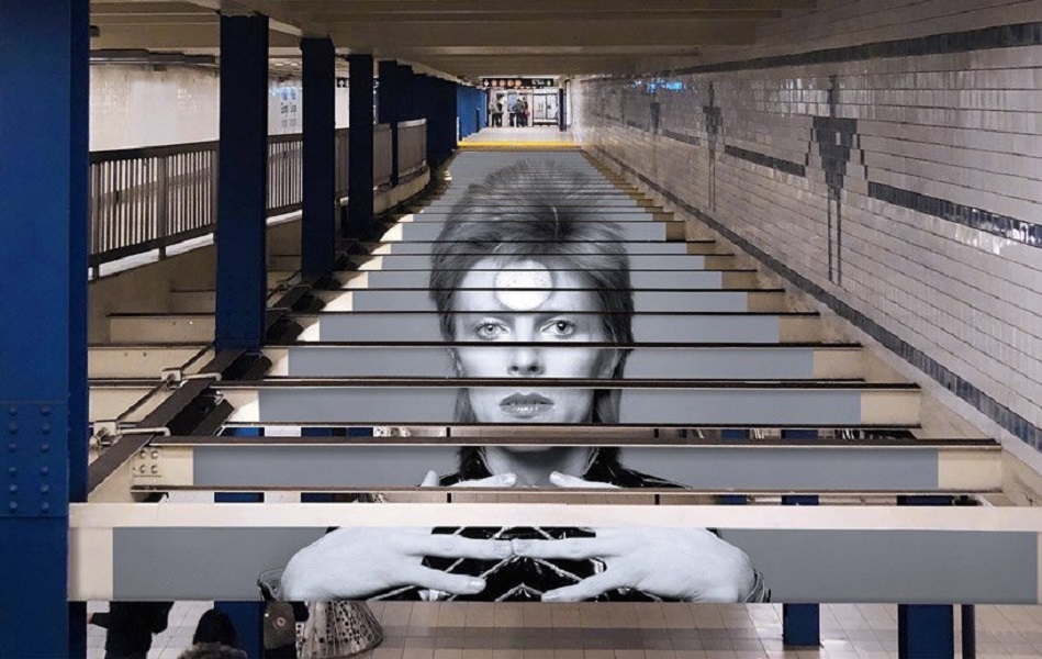 David Bowie invadió una estación de subte de Nueva York