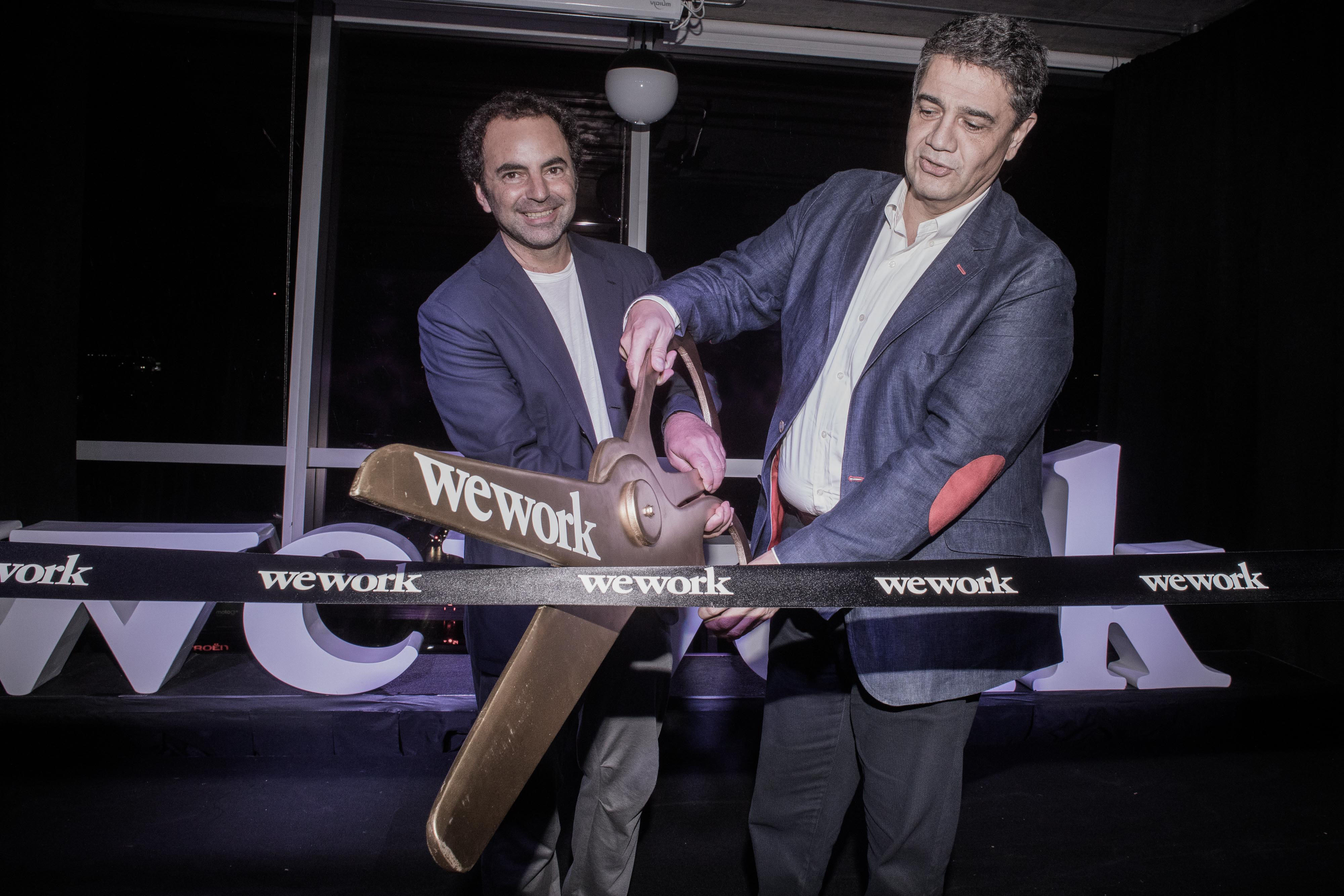 Pato Fuks y Jorge Macri encargados del corte de cinta por la inauguración de WeWork Vicente Lopez