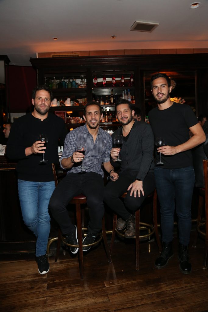 Tommy Muñoz, José Chatruc, Germán Paoloski y Juan Marconi en la degustación de vinos de alta gama de Bodega Norton en Gardiner