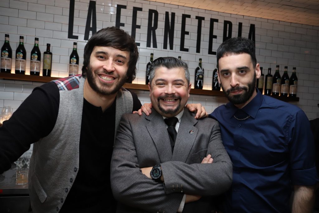 Los bartenders Sebas Atienza, Federico Cuco y Gon Cabado.