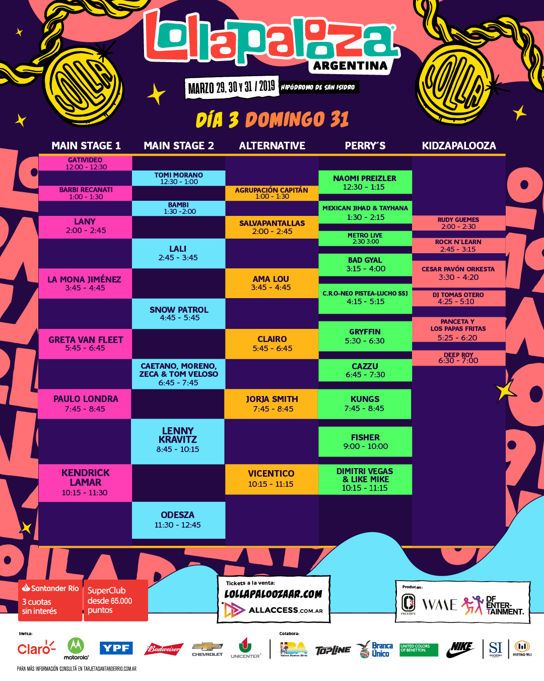 Lollapalooza 2019 domingo 31