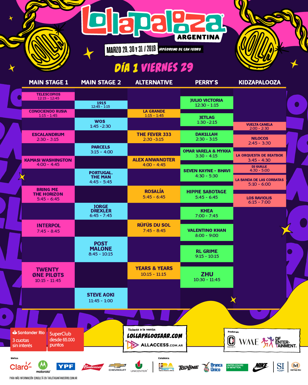 Lollapalooza 2019 viernes 29