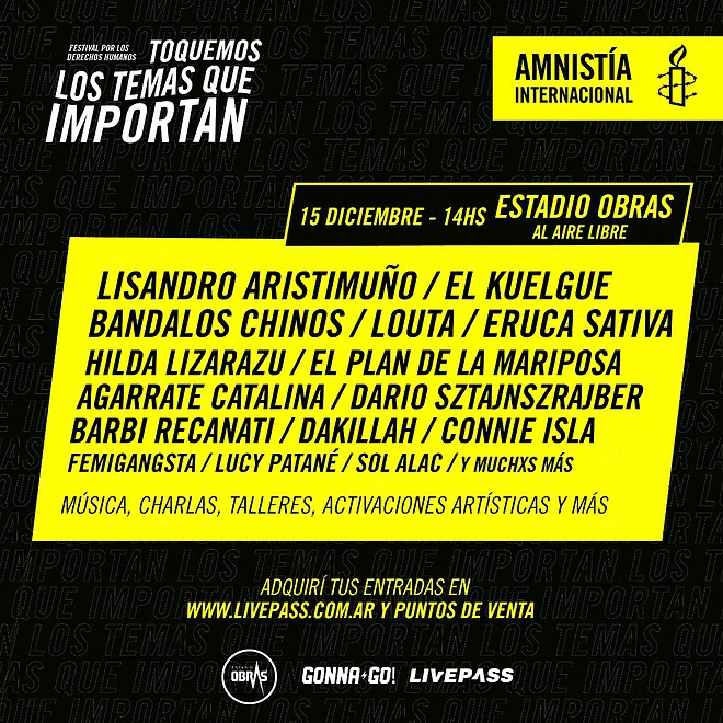 #LosTemasQueImportan, el festival de Amnistía Internacional en el Estadio Obras al aire libre (14)