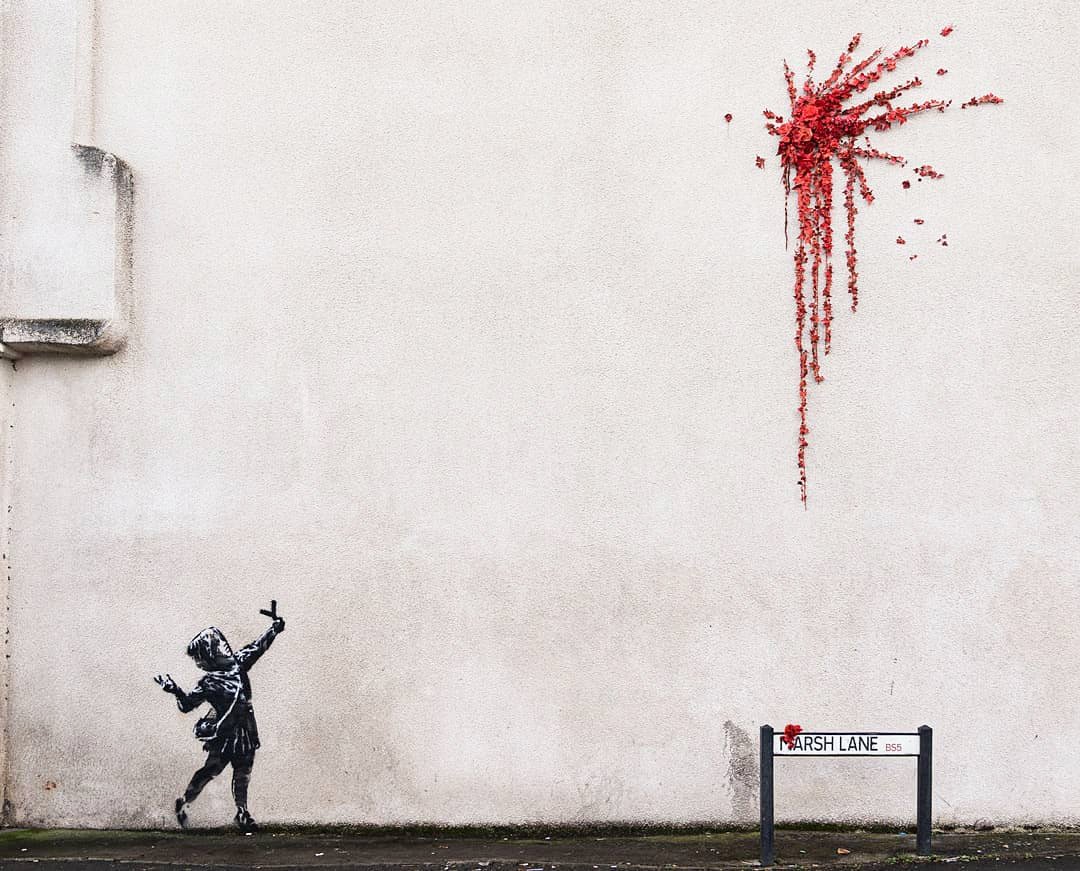 Banksy reapareció con un mural por el día de los enamorados (2)