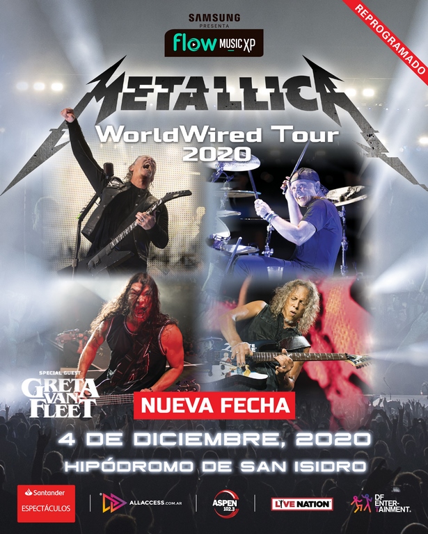 El show de Metallica en Argentina se reprogramó para diciembre (2)