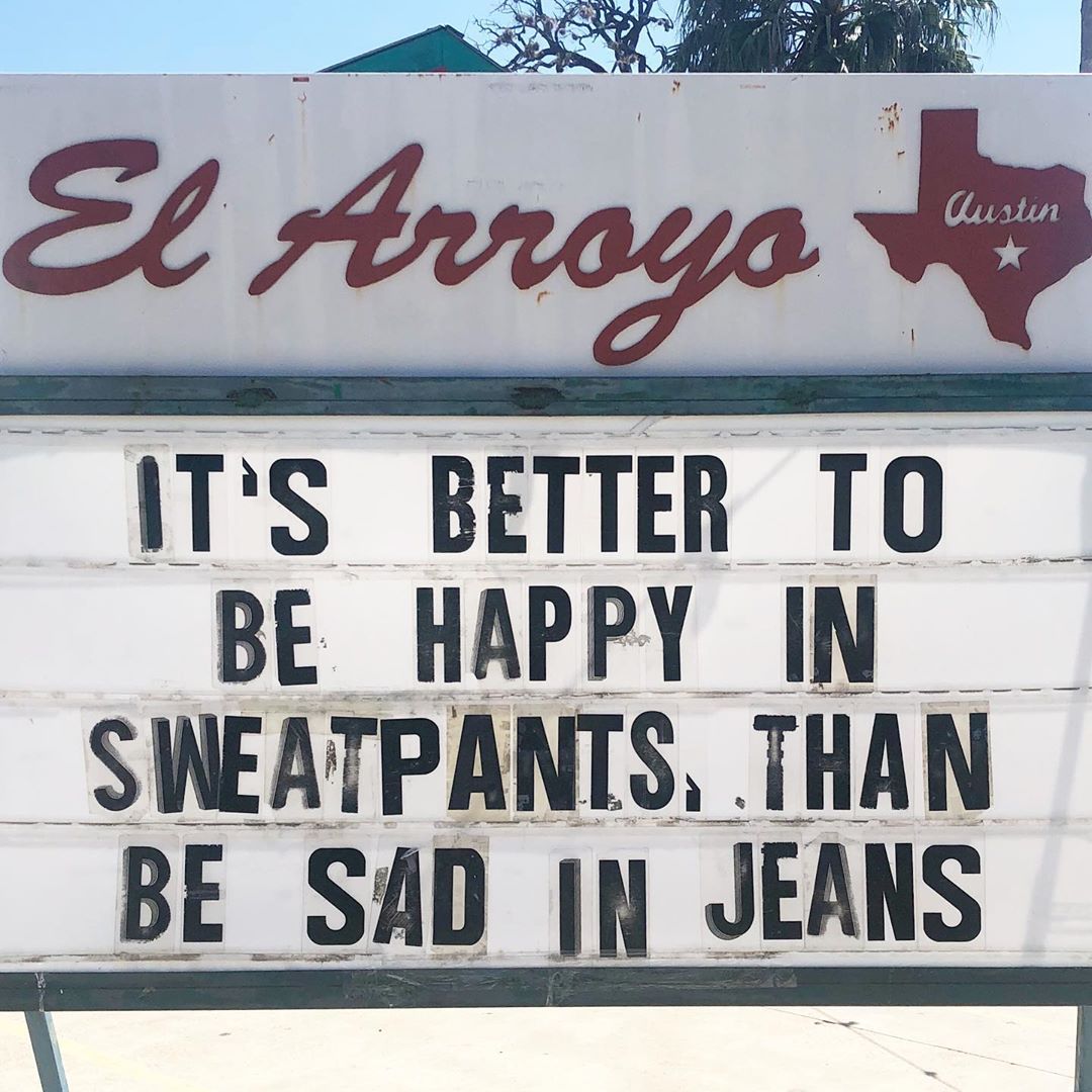 Es mejor ser feliz en joggineta que ser triste en jeans
